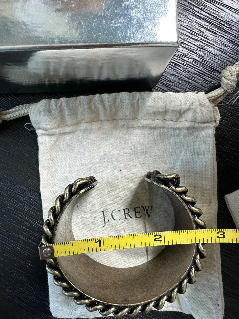 J. Crew cuff in Antique Gold Tone excellent condition.
